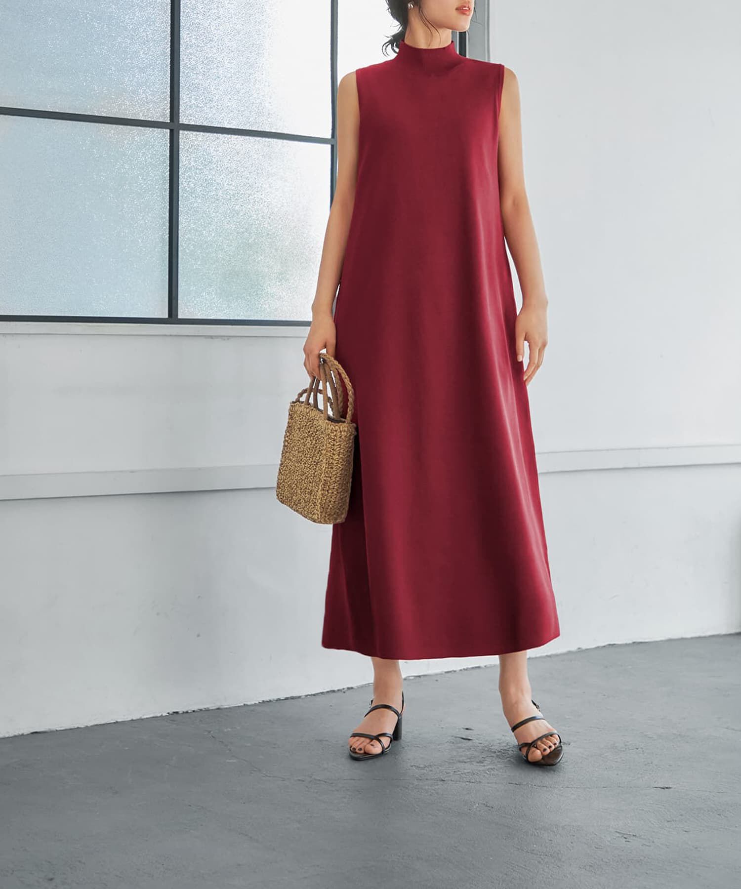 STYLE DELI「スポンディッシュハイネックノースリワンピース」|ワンピース|