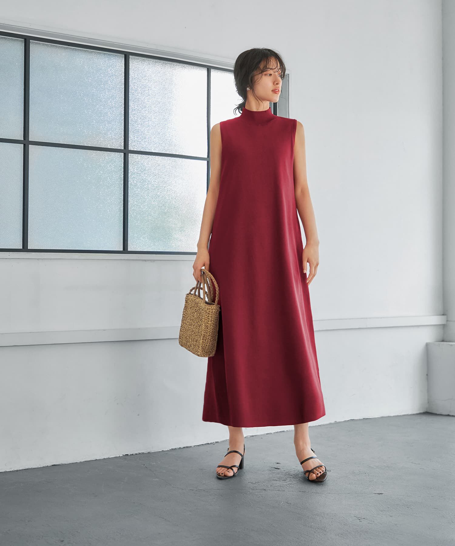 STYLE DELI「スポンディッシュハイネックノースリワンピース」|ワンピース|