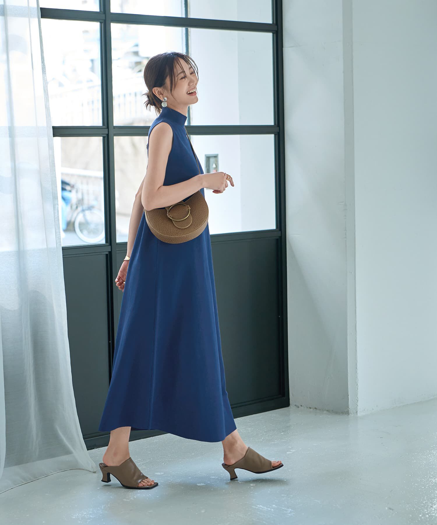 STYLE DELI「スポンディッシュハイネックノースリワンピース」|ワンピース|