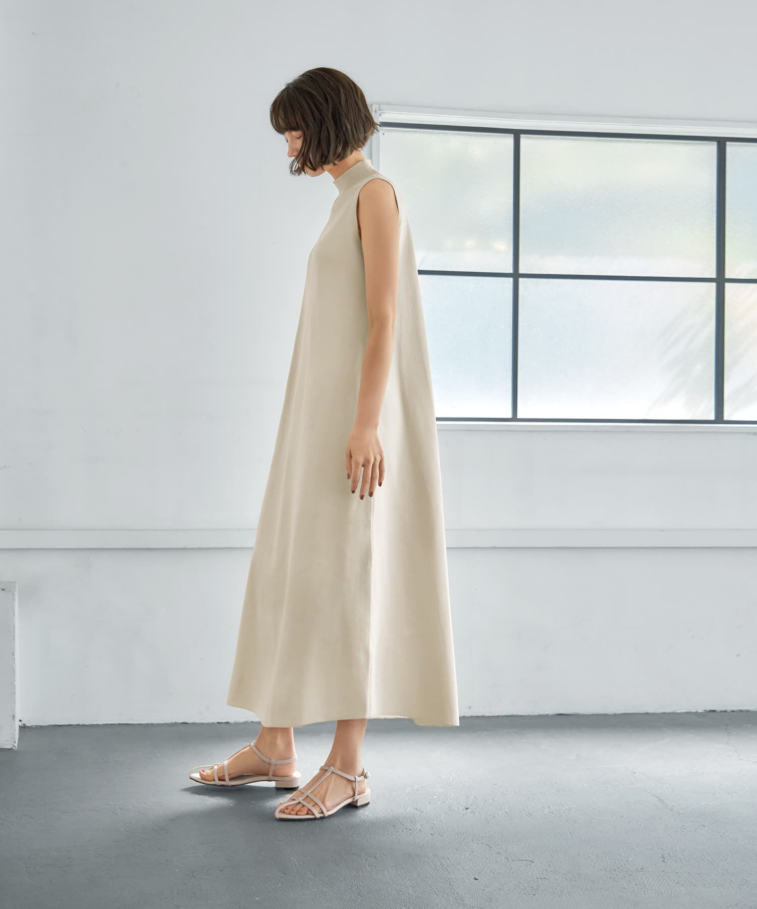 STYLE DELI「スポンディッシュハイネックノースリワンピース」|ワンピース|