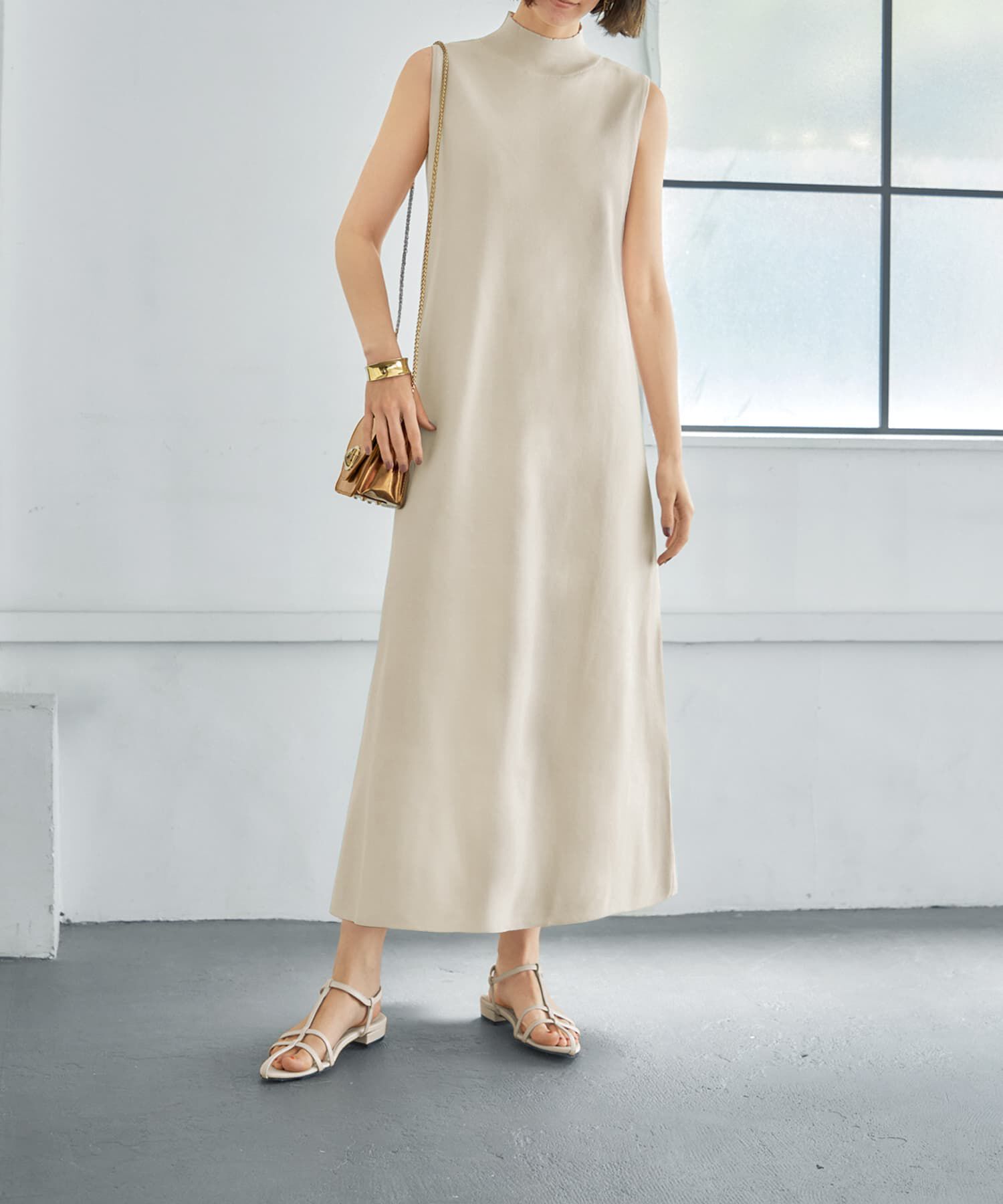 STYLE DELI「スポンディッシュハイネックノースリワンピース」|ワンピース|