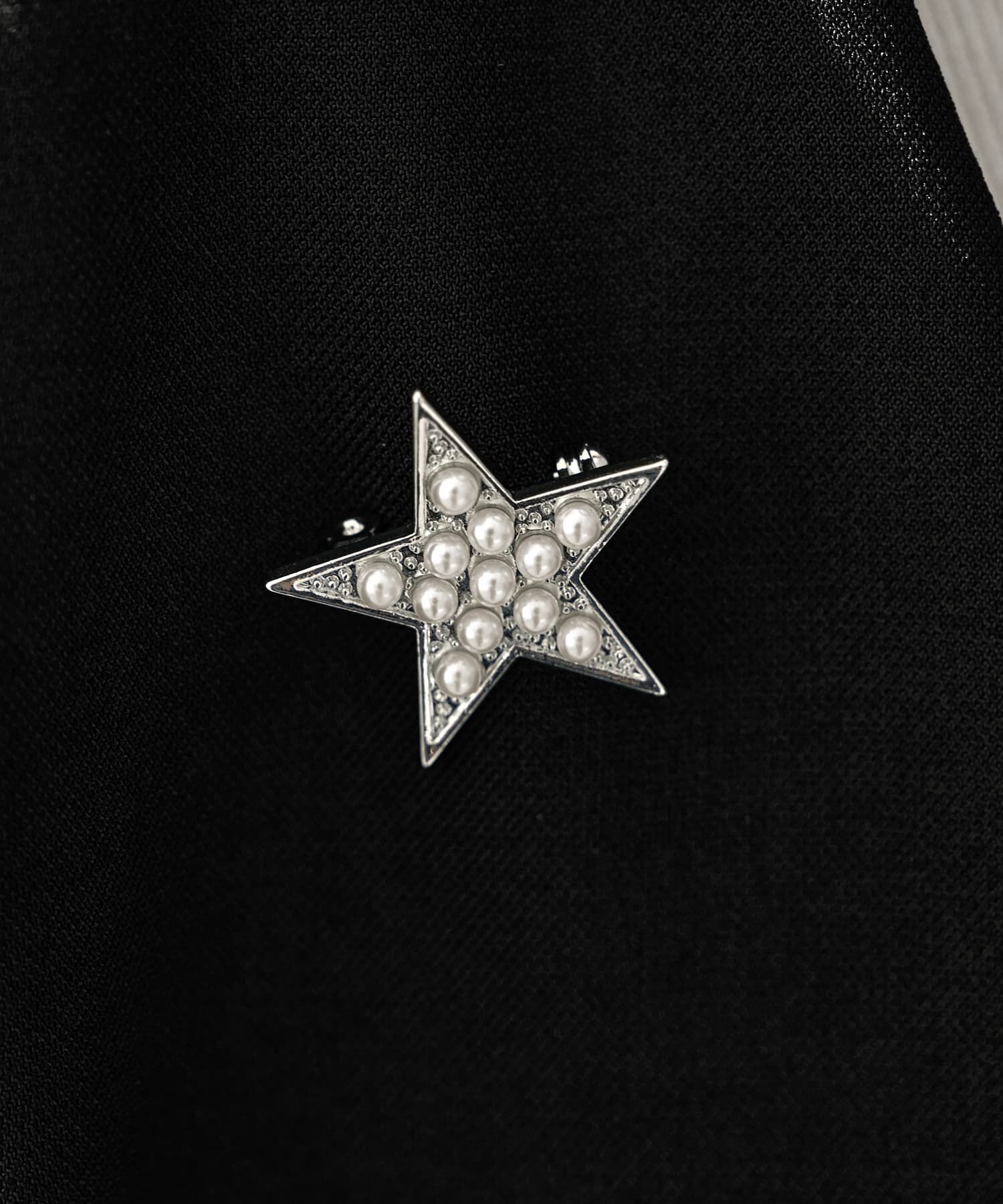 STYLE DELI「プチパールSTARブローチ」|ブローチ・コサージュ|シルバー