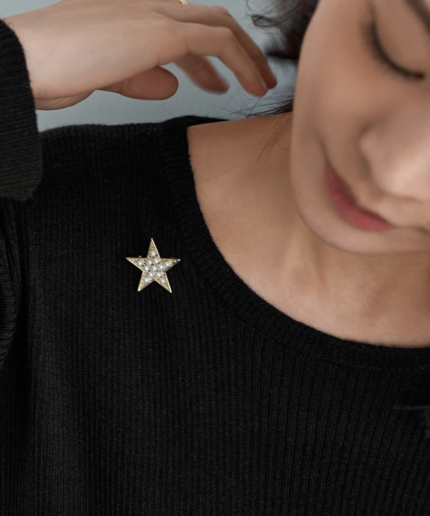 STYLE DELI「プチパールSTARブローチ」|ブローチ・コサージュ|