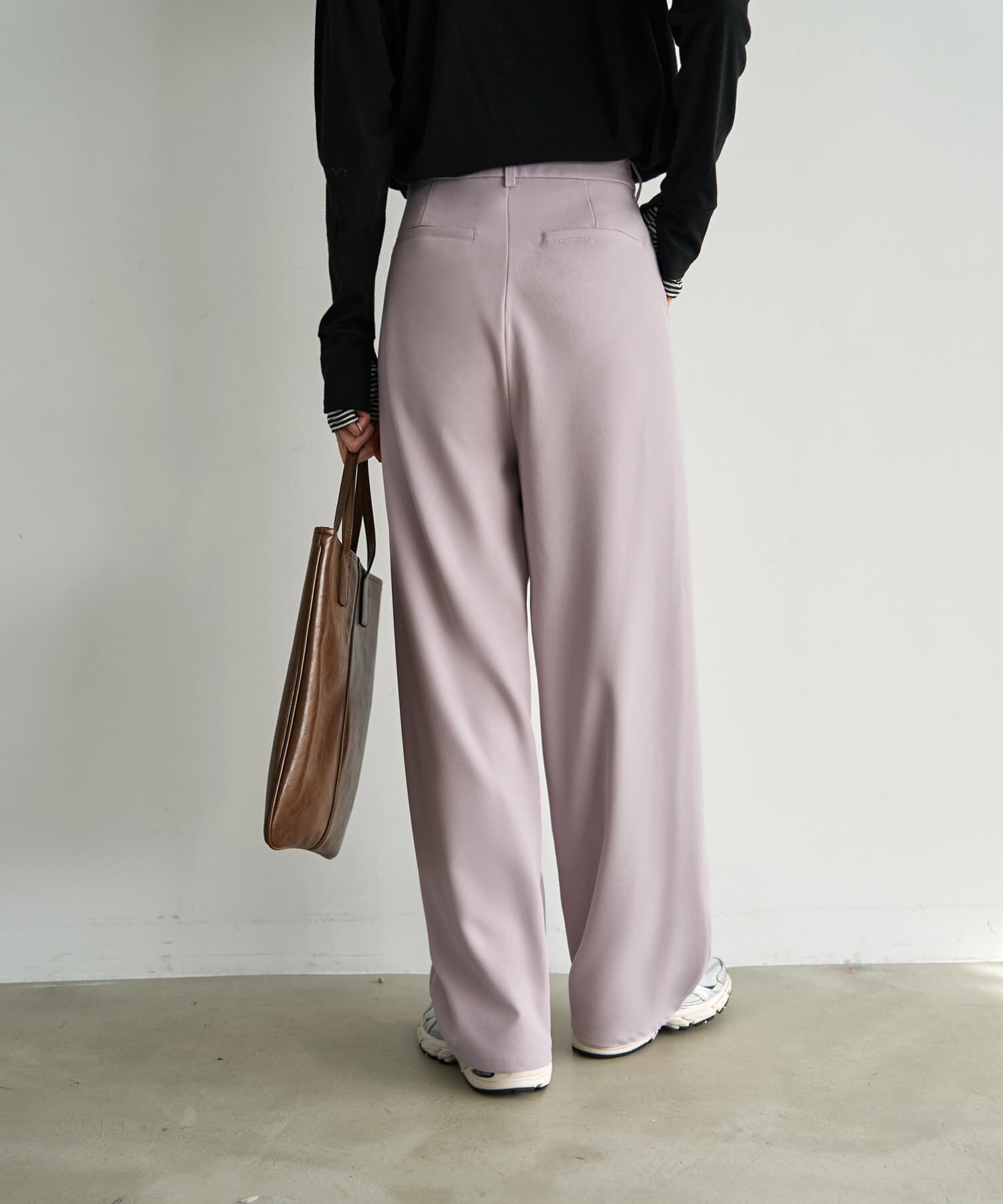 STYLE DELI「裏地付きストレッチツイルワイドパンツ」|その他|