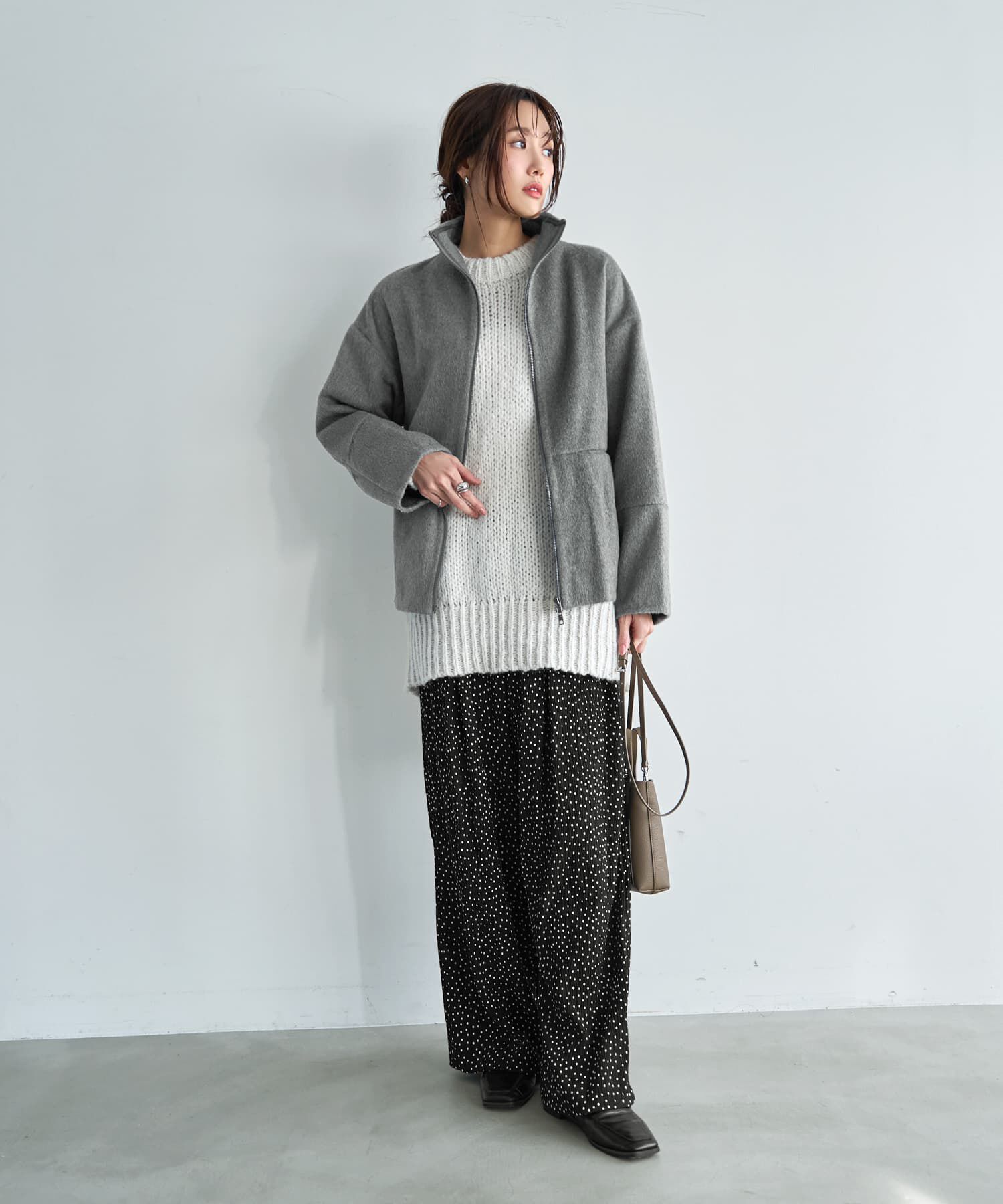 STYLE DELI「【LUXE】カシミヤタッチボトルネックジャケット」|その他|