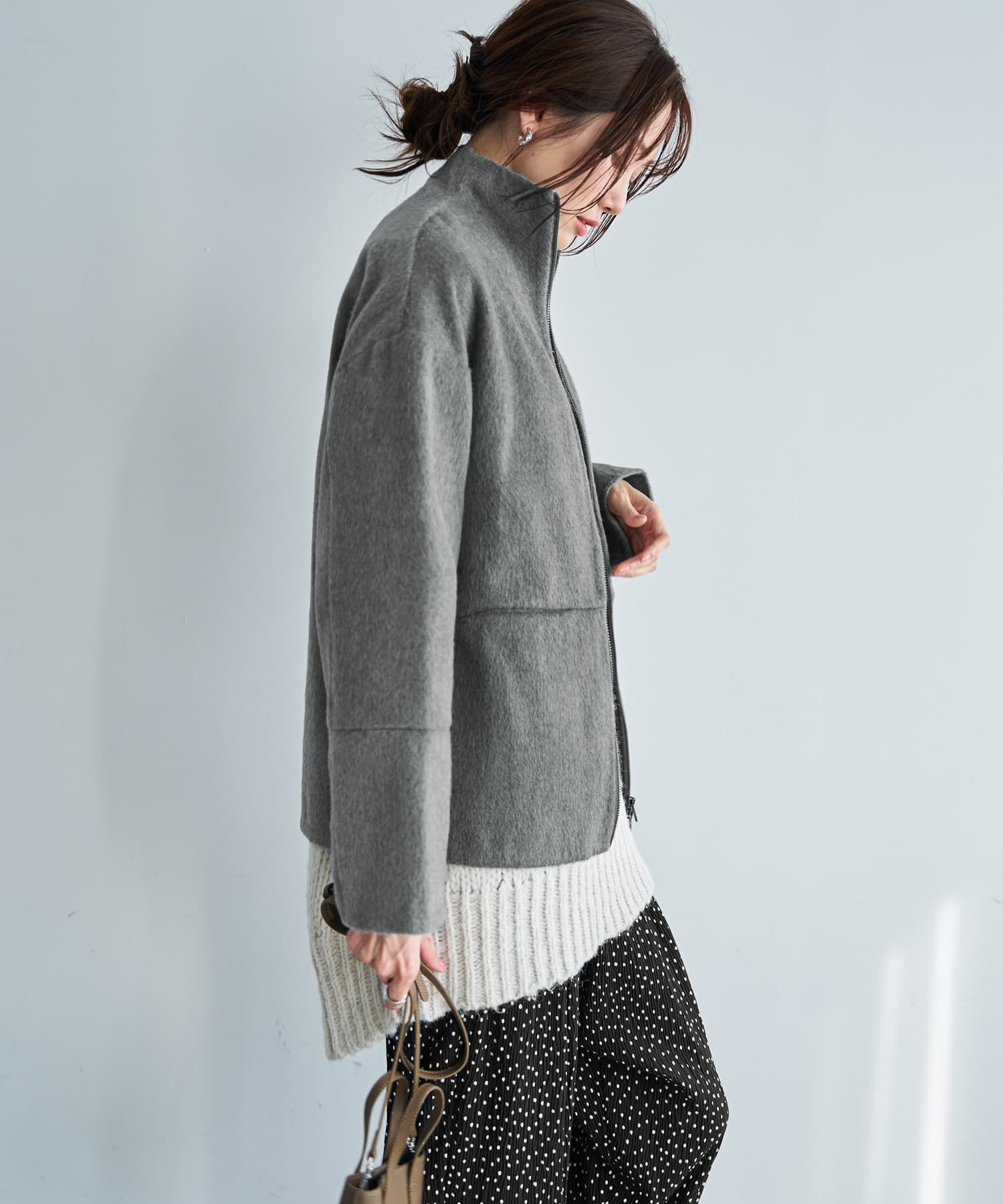 STYLE DELI「【LUXE】カシミヤタッチボトルネックジャケット」|その他|