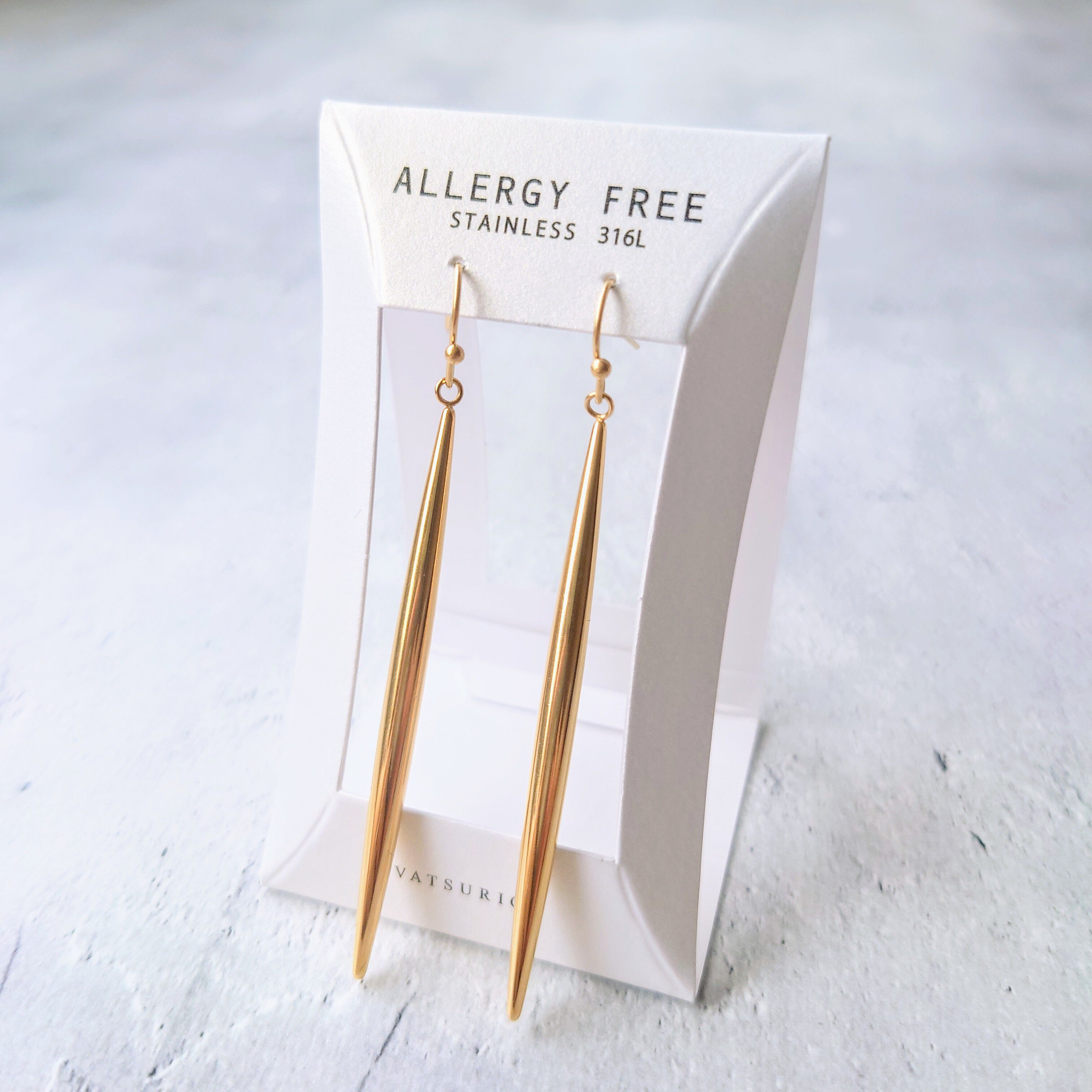 MARQUISE「ロングメタルステンレスピアス」|ピアス|