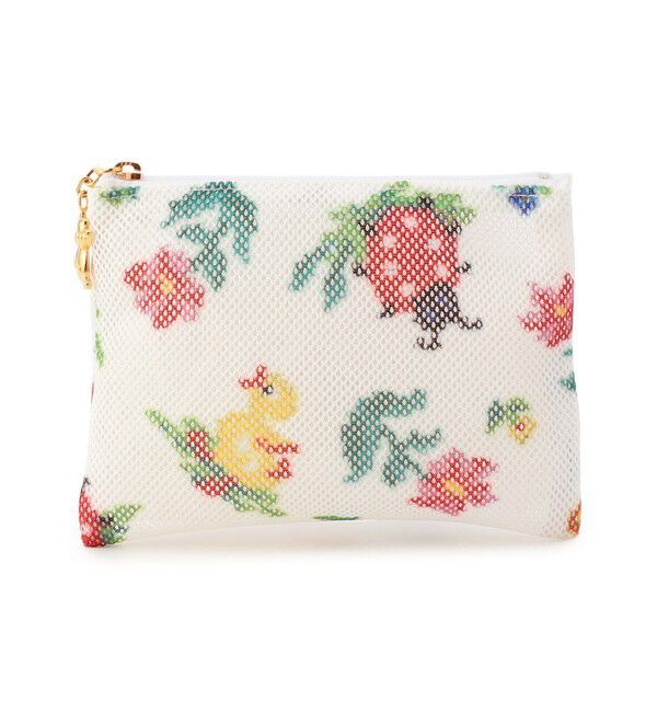 FEILER「ハイジ　メッシュポーチS　HEMP-241333」|ポーチ|ホワイト