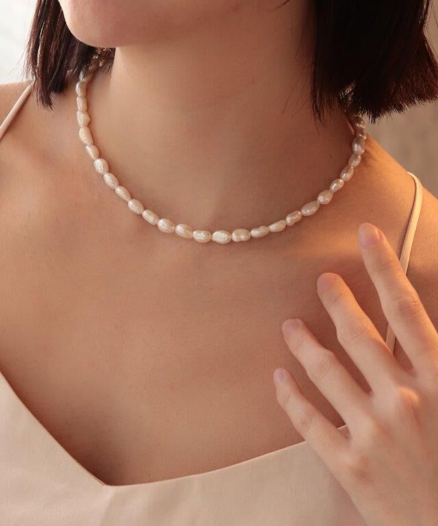  「beau temps K14GF 淡水パール バロックショート ネックレス」|ネックレス|