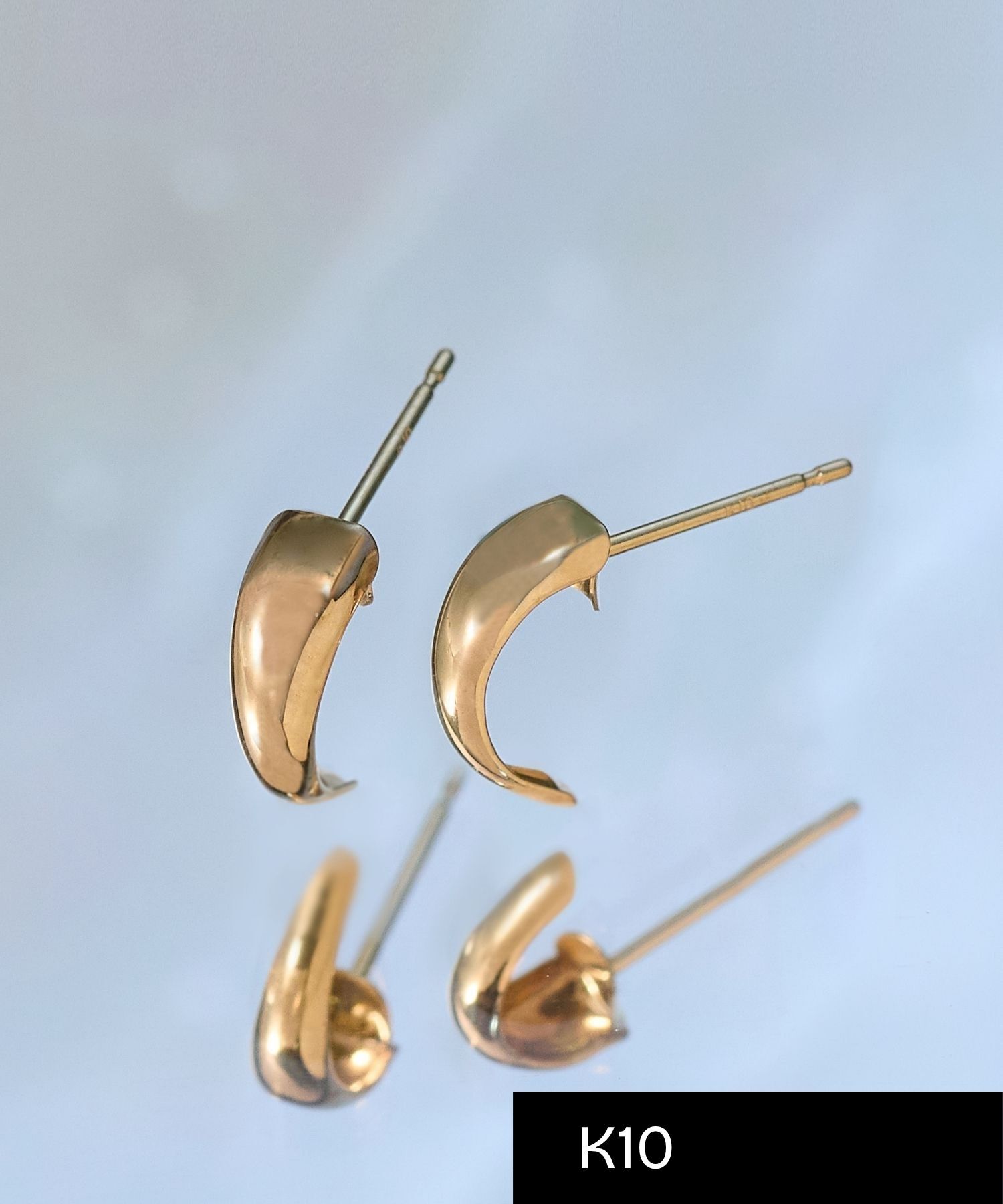 JUPITER「【K10】クレセントフープピアス/ユニセックス/ゴールド」|ピアス|ゴールド