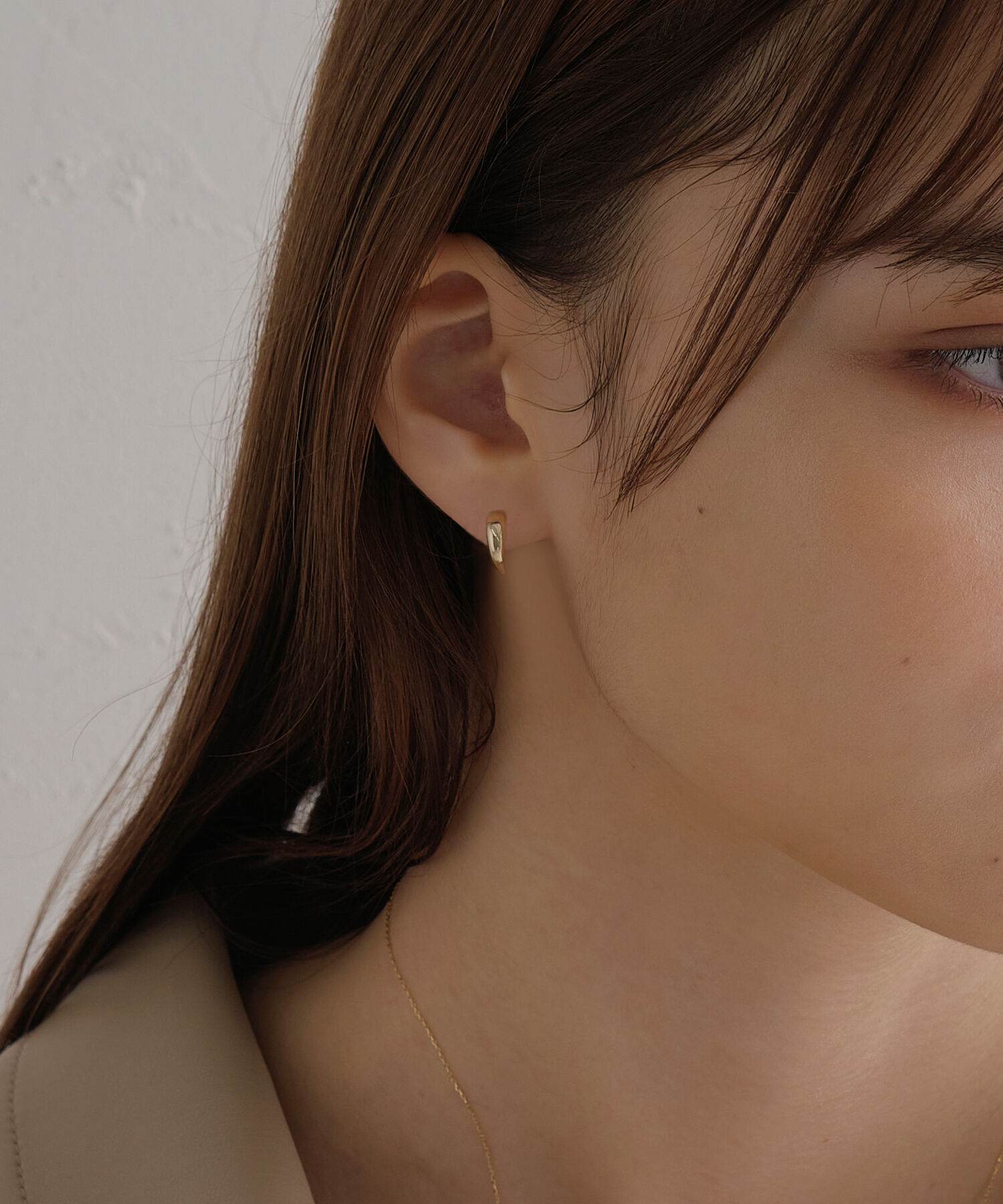 JUPITER「【K10】クレセントフープピアス/ユニセックス/ゴールド」|ピアス|