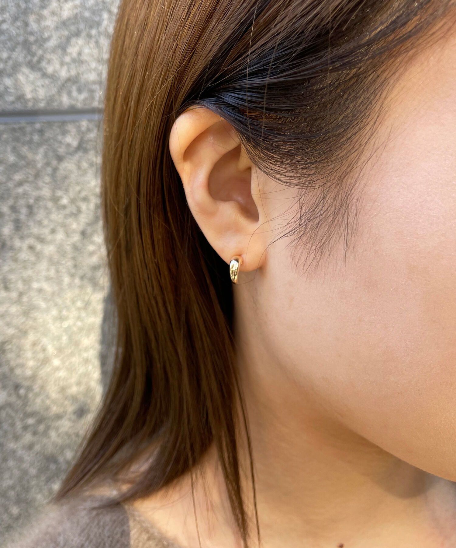 JUPITER「【K10】クレセントフープピアス/ユニセックス/ゴールド」|ピアス|