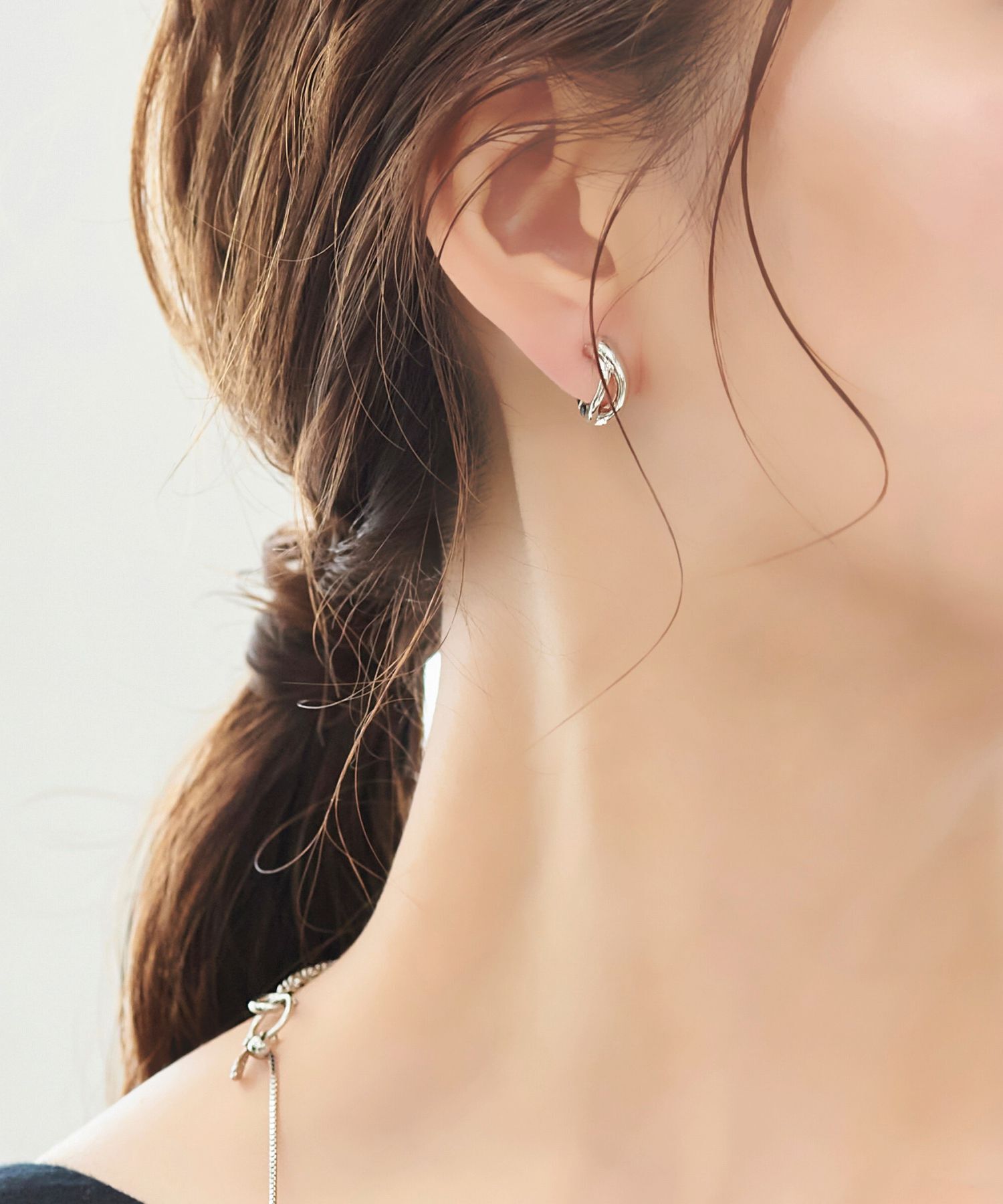 Phoebe「ウェーブスナップイヤリング　シルバー」|イヤーカフ|