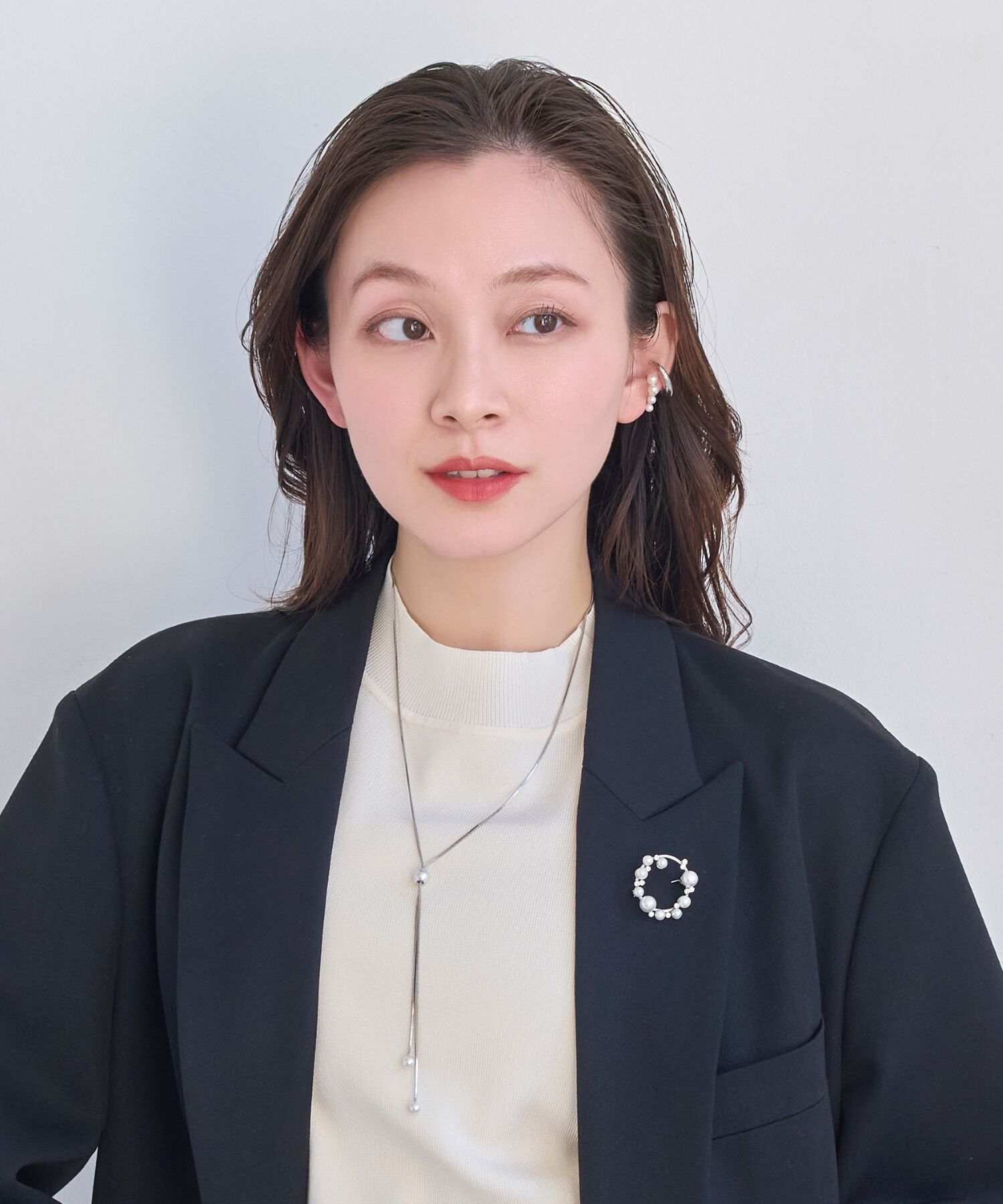 Phoebe「【シリーズ累計販売10000点突破！】ドレッシングパールイヤーカフ　シルバー」|イヤーカフ|