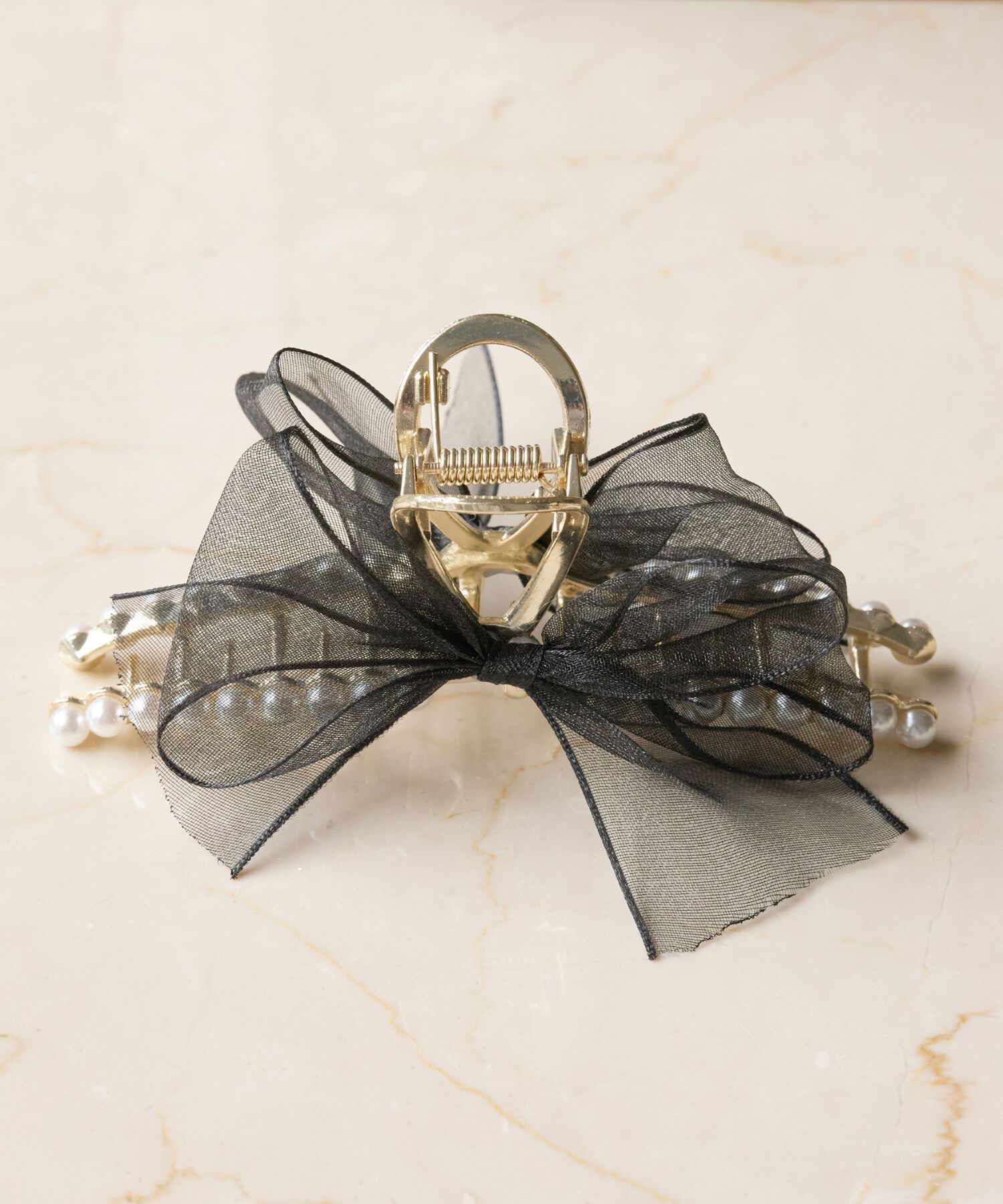 Phoebe「オーガンジーリボンパールバンスクリップ」|その他|