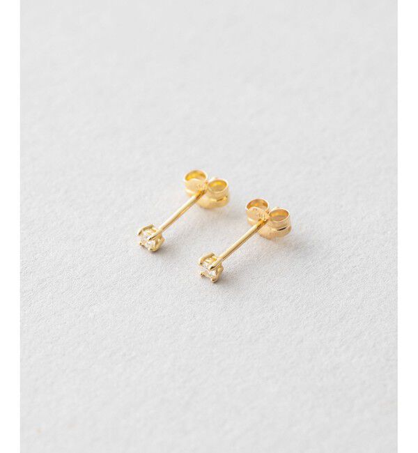 Jouete「K18YG 一粒ダイヤモンド ピアス」|ピアス|
