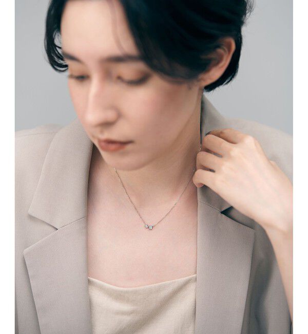 Jouete「[ミニマル] ジルコニア スクエア ネックレス」|ネックレス|