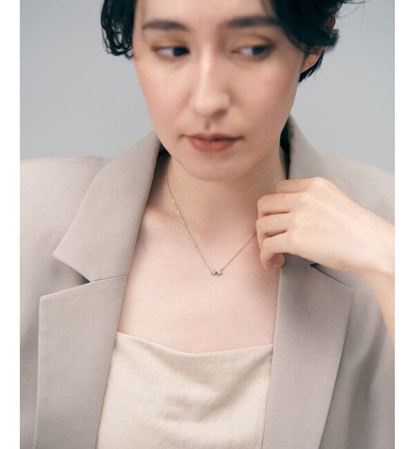 Jouete「[ミニマル] ジルコニア スクエア ネックレス」|ネックレス|