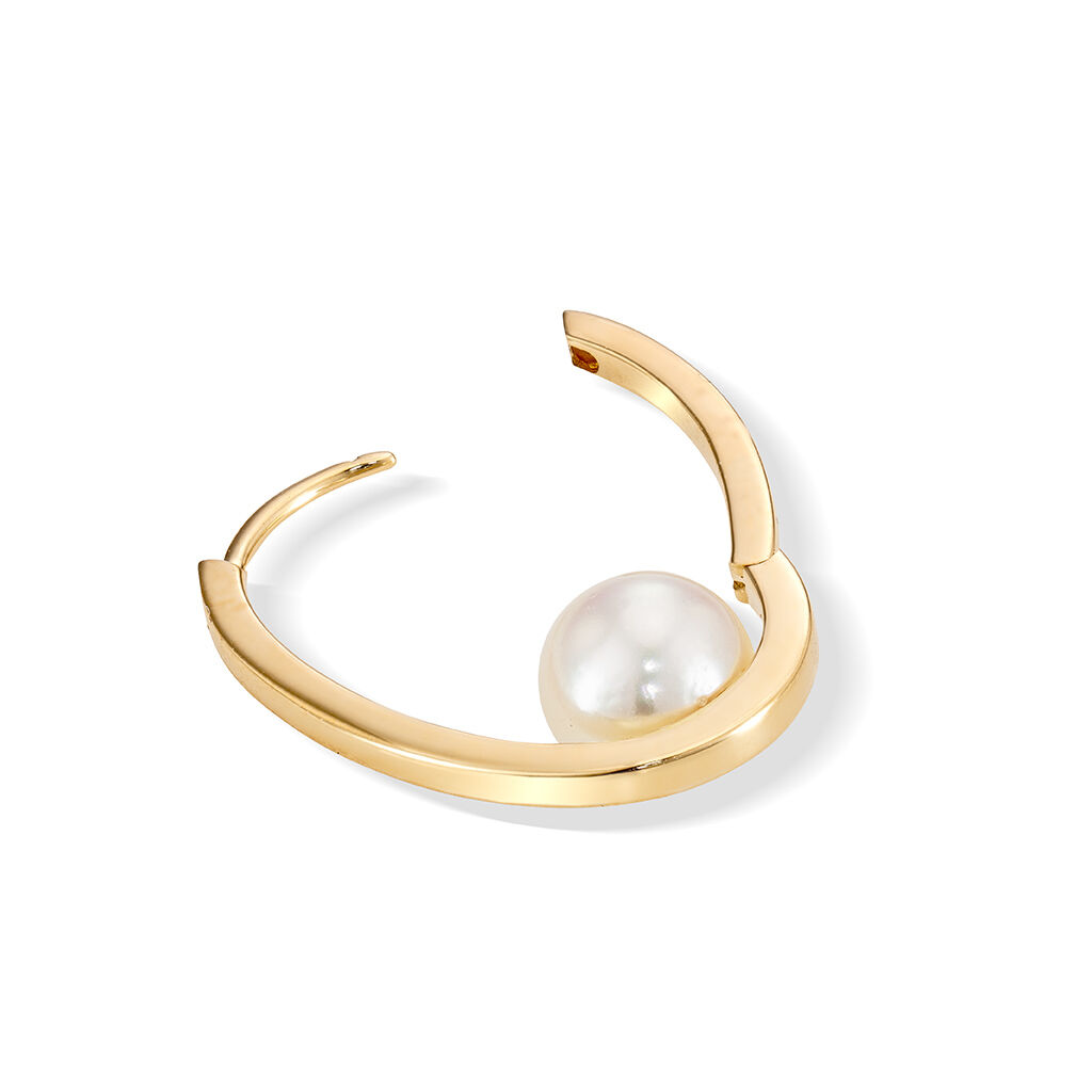 STAR JEWELRY「CLICK HOOP PEARL PIERCED EARRING(L/片耳用)」|ピアス|