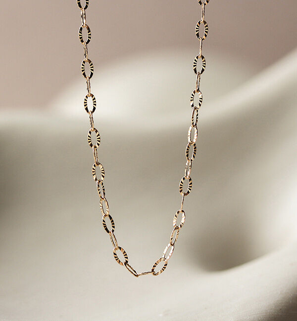  「ゴールド ルナ チェーン チョーカー 35cm | K10YG〈Web限定〉」|ネックレス|K10 イエローゴールド