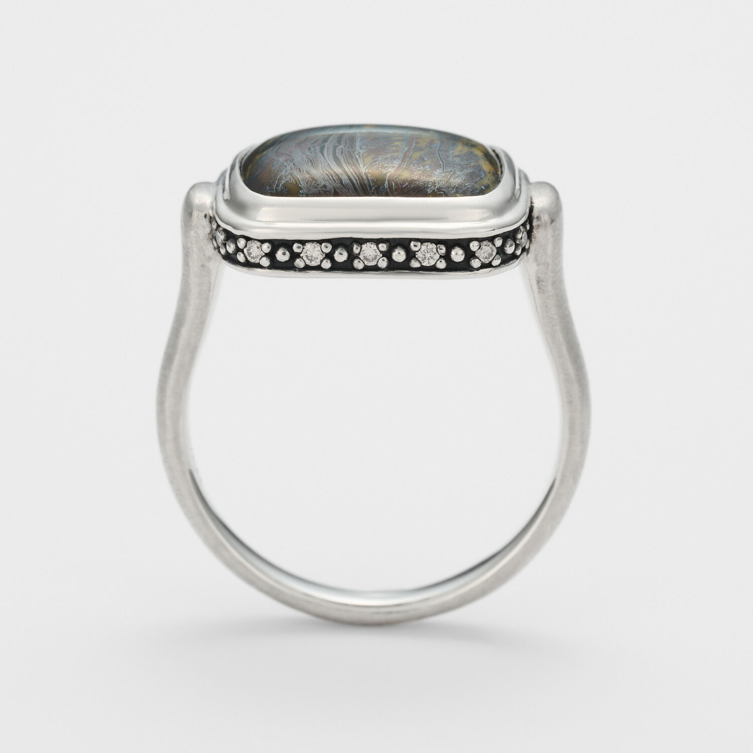 agete「シルバーストーンリング」|リング|