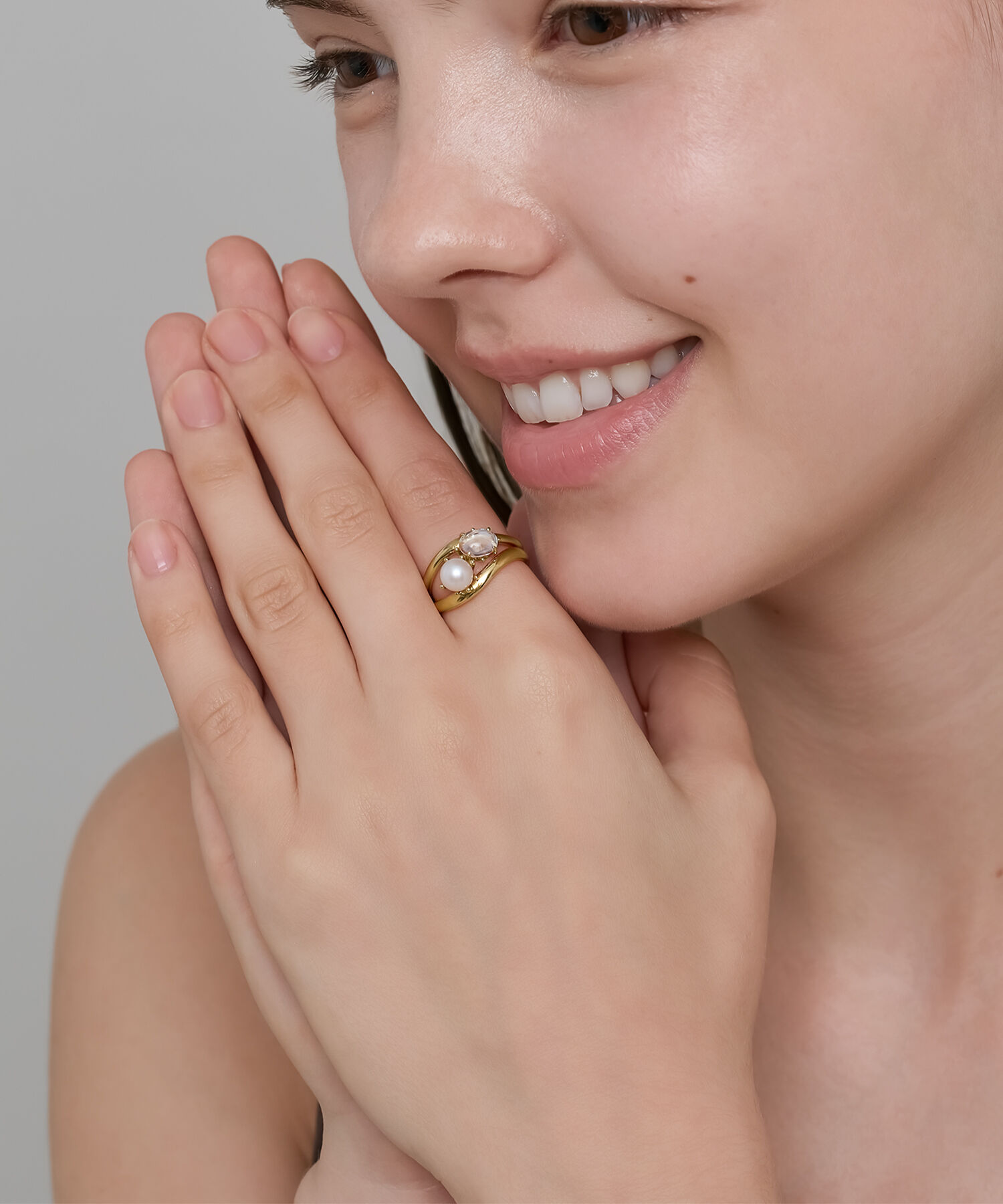 NOJESS「ゴールドパールリング」|リング|