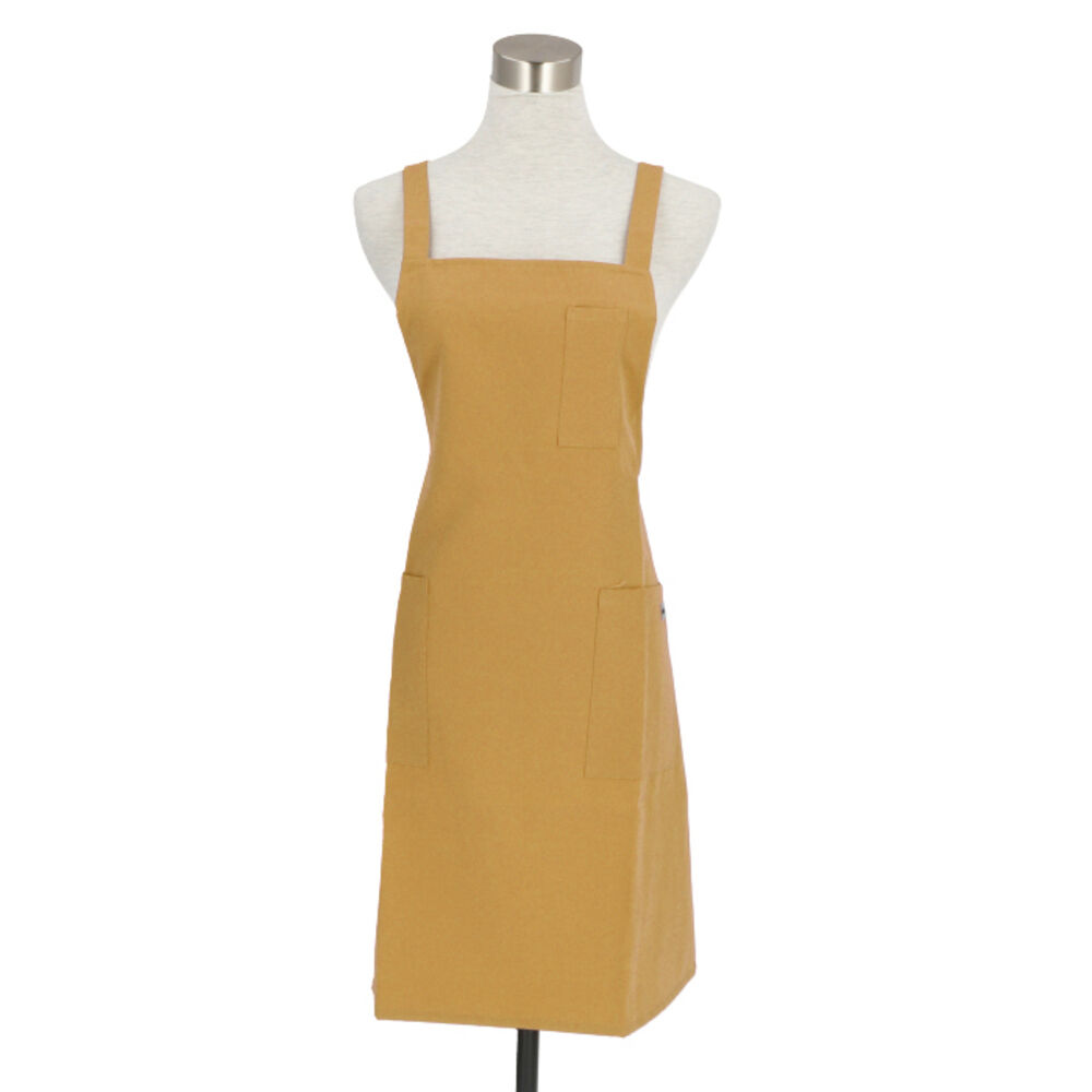 BACKYARD FAMILY「エプロン 保育士 通販 ショート丈 メンズ レディース 無地 撥水 はっ水 H型 後ろボタン」|食器・キッチングッズ|イエロー1