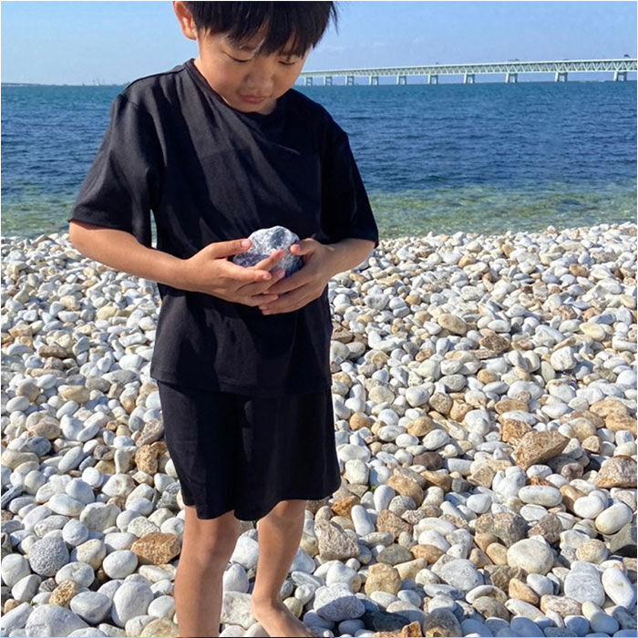 BACKYARD FAMILY「ラッシュガード キッズ 上下セット 通販 半袖 おしゃれ プルオーバー 無地 シンプル」|スポーツ|