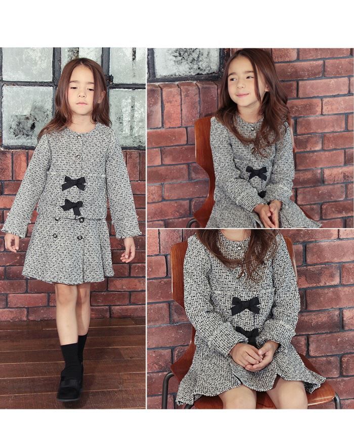 BACKYARD FAMILY「キッズ スーツ 入学式 女の子 通販 ツイード セットアップ 10005406 フォーマルスーツ」|その他|