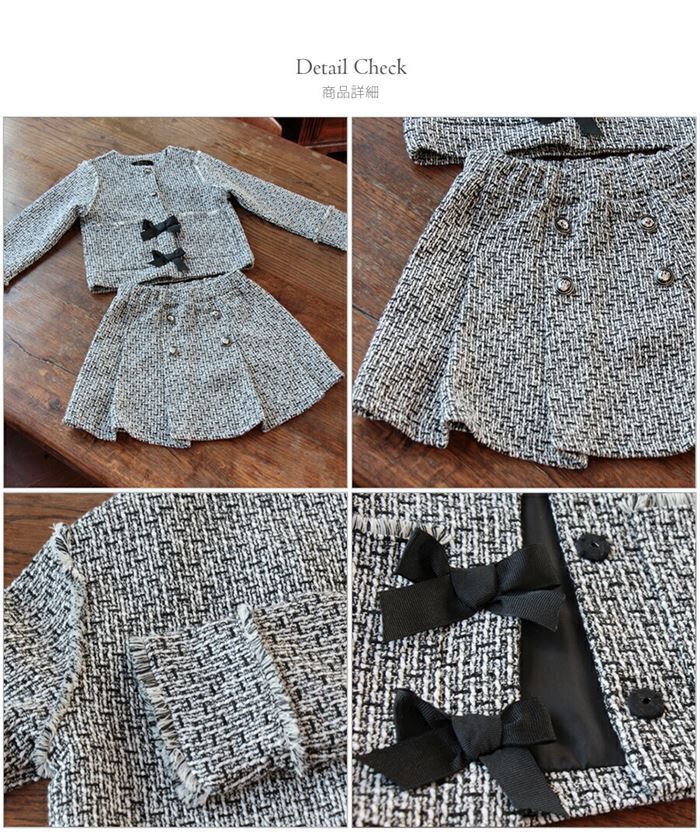 BACKYARD FAMILY「キッズ スーツ 入学式 女の子 通販 ツイード セットアップ 10005406 フォーマルスーツ」|その他|