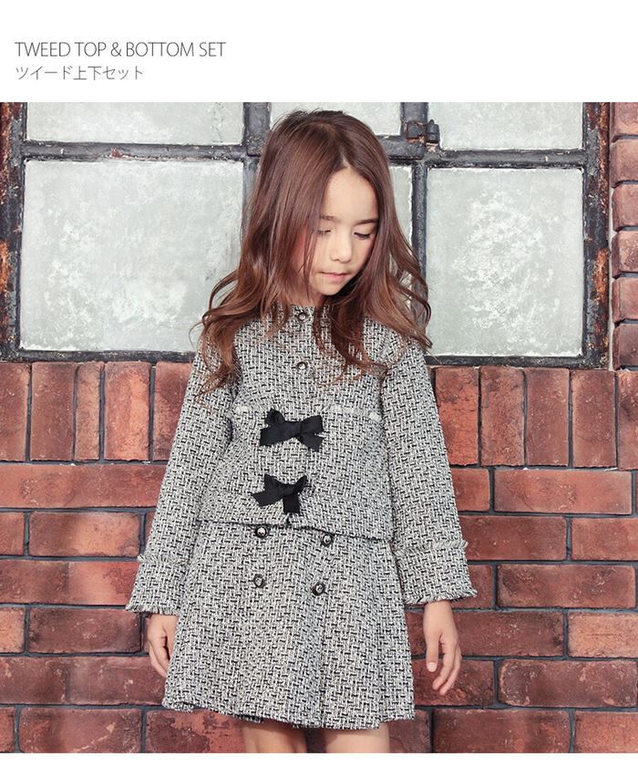 BACKYARD FAMILY「キッズ スーツ 入学式 女の子 通販 ツイード セットアップ 10005406 フォーマルスーツ」|その他|