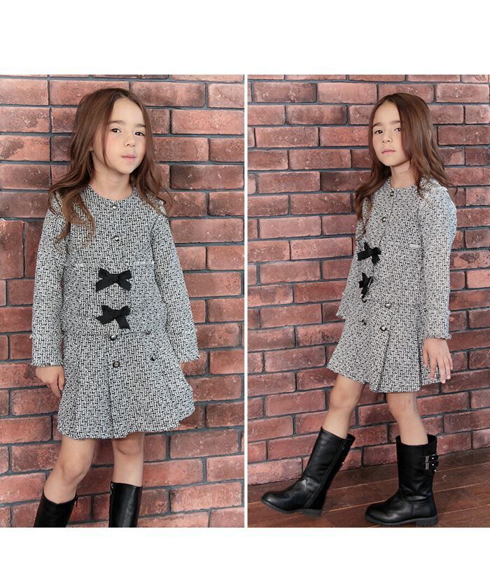 BACKYARD FAMILY「キッズ スーツ 入学式 女の子 通販 ツイード セットアップ 10005406 フォーマルスーツ」|その他|