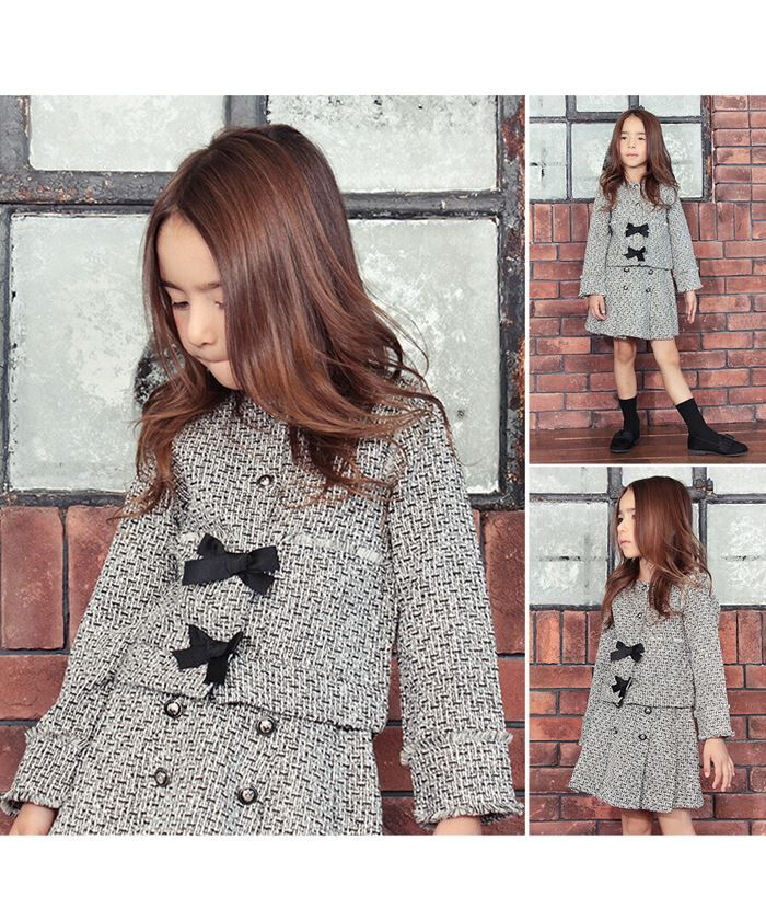 BACKYARD FAMILY「キッズ スーツ 入学式 女の子 通販 ツイード セットアップ 10005406 フォーマルスーツ」|その他|