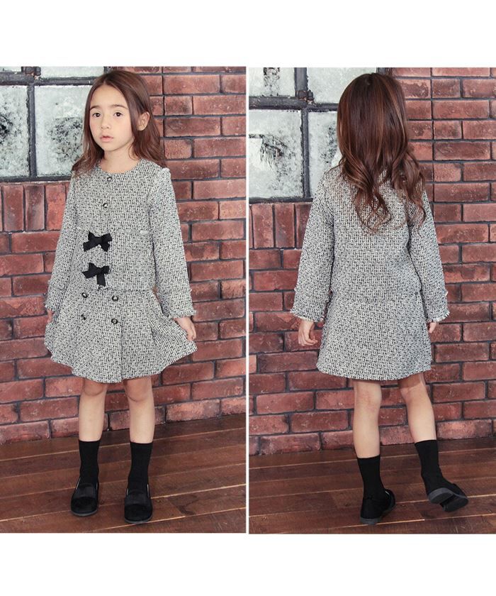 BACKYARD FAMILY「キッズ スーツ 入学式 女の子 通販 ツイード セットアップ 10005406 フォーマルスーツ」|その他|