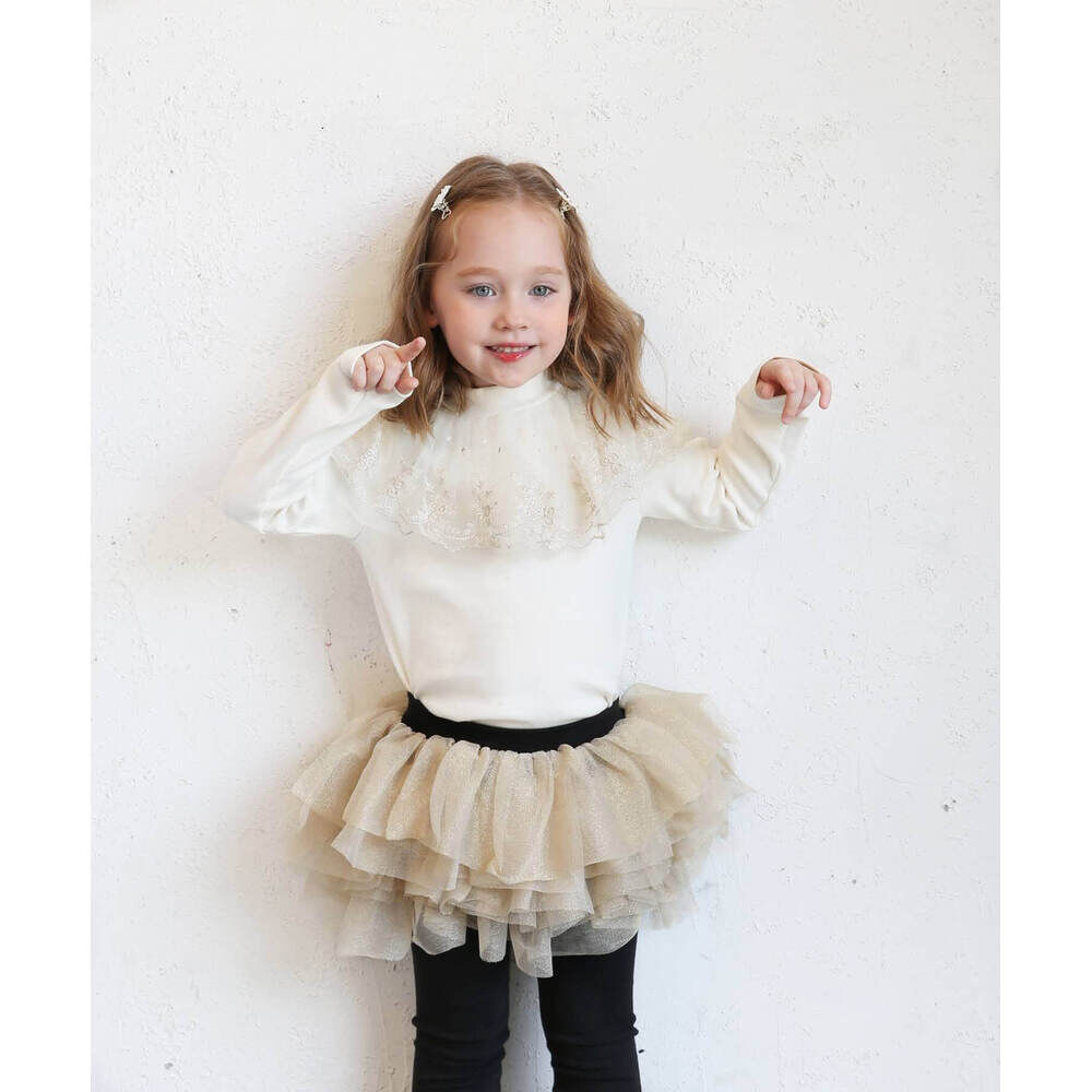 BACKYARD FAMILY「スカート キッズ 女の子 通販 スカートパンツ 64042302 スカッツ レギンス付きスカート」|その他|ゴールド1