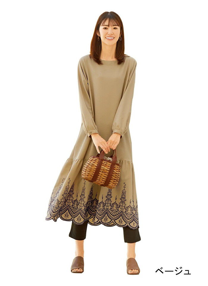 BACKYARD FAMILY「ワンピース 刺繍 レディース 961723 通販 ワンピ レディースワンピース 刺繍ワンピース」|ワンピース|