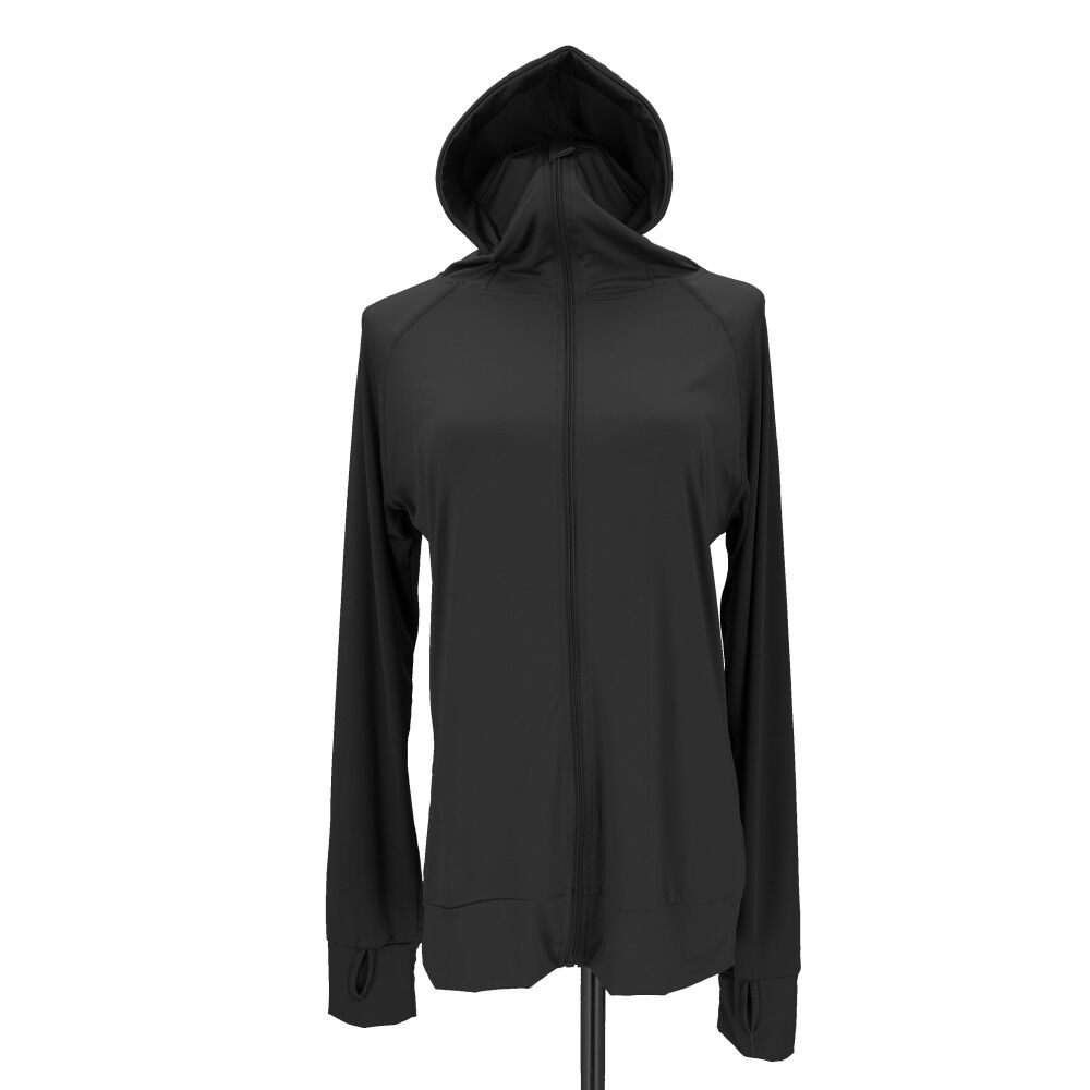 BACKYARD FAMILY「ラッシュガード レディース つば 通販 接触冷感 つば付き レディースラッシュガード」|スポーツ|ブラック1