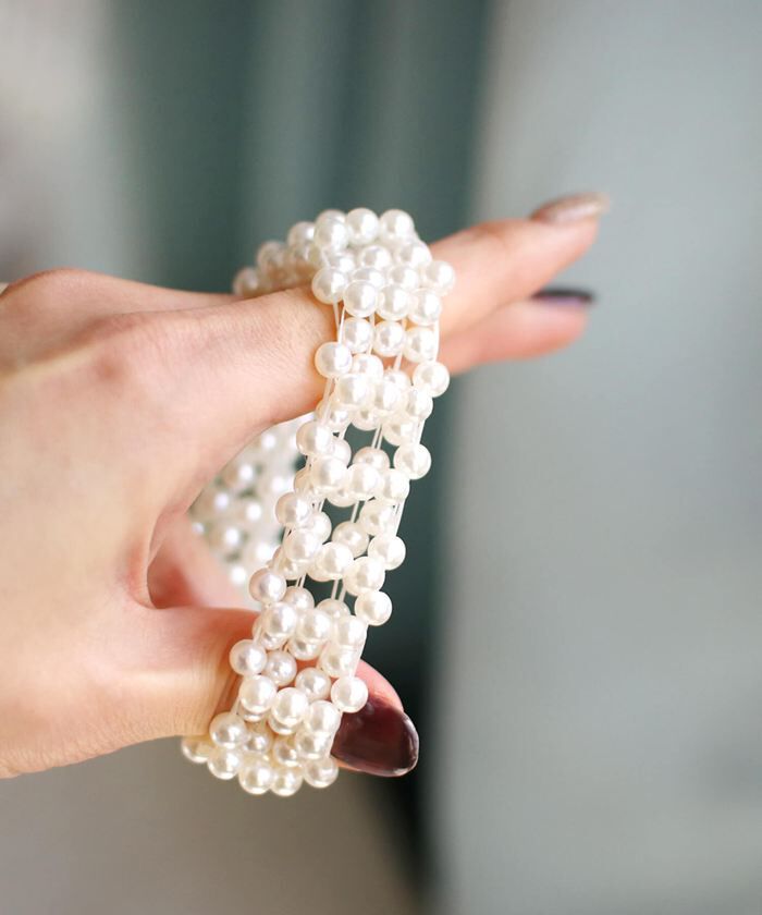 BACKYARD FAMILY「Rora シュシュ キッズ 通販 パールシュシュ＆ブレスレット 髪飾り ブレスレット ヘアゴム」|その他|