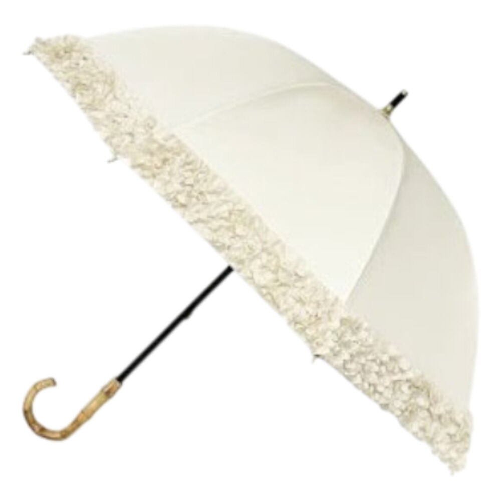 BACKYARD FAMILY「長傘 晴雨兼用 通販 pink trick ピンクトリック 日傘 フリル傘 ミニフリル傘 おしゃれ」|傘|ホワイト1