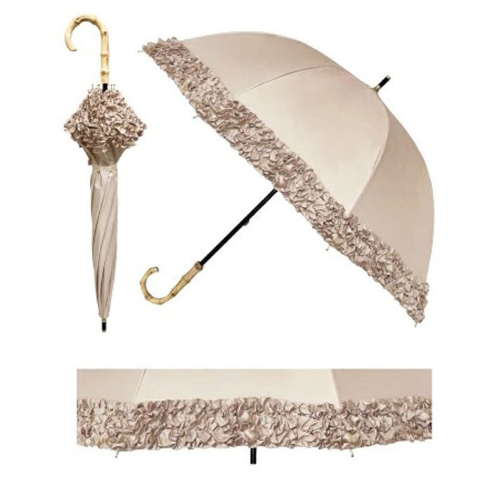 BACKYARD FAMILY「長傘 晴雨兼用 通販 pink trick ピンクトリック 日傘 フリル傘 ミニフリル傘 おしゃれ」|傘|