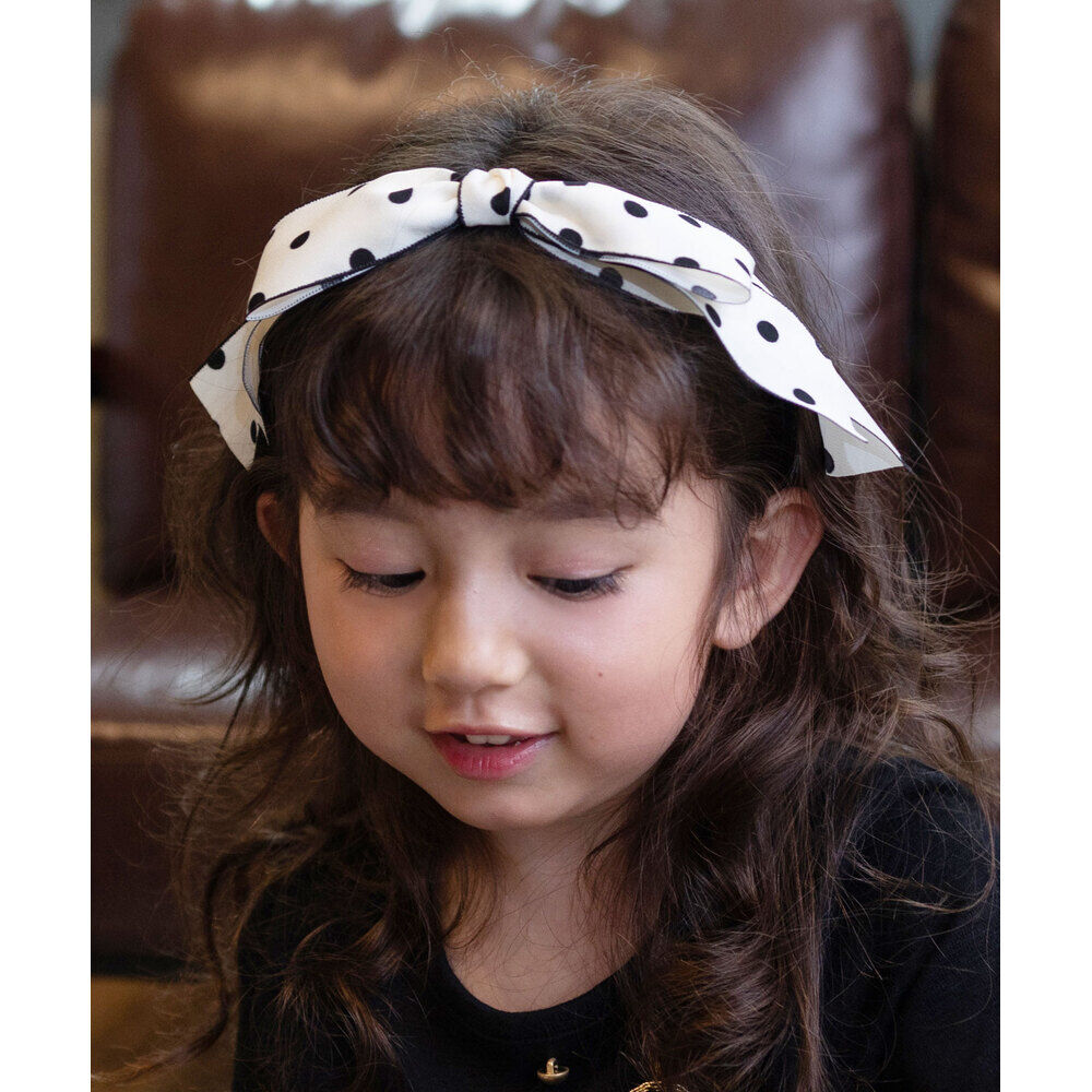 BACKYARD FAMILY「Rora カチューシャ キッズ 通販 プティ ドット 髪飾り 髪留め 髪どめ ヘアアクセサリー」|その他|ホワイト1
