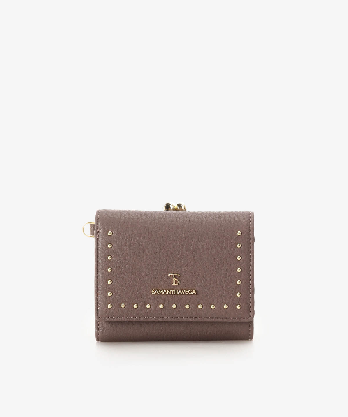 Samantha Vega「スタッズライン折財布」|財布|グレージュ