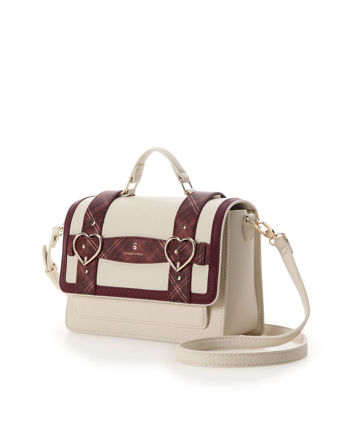 Samantha Vega「チェックハートベルトサッチェルショルダーバッグ」|ショルダー・メッセンジャー|