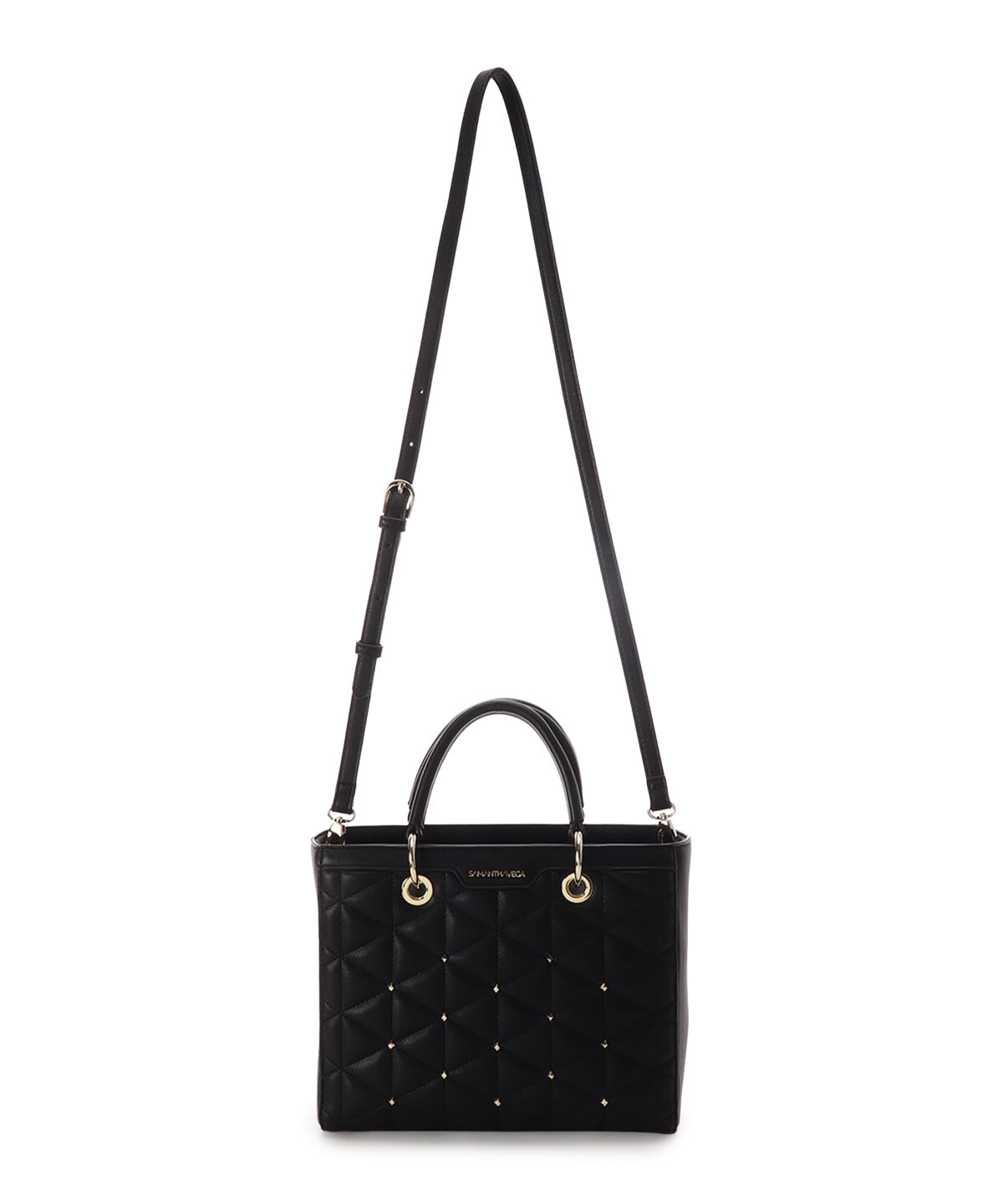 Samantha Vega「キルティングスタッズスクエアバッグ」|ハンドバッグ|