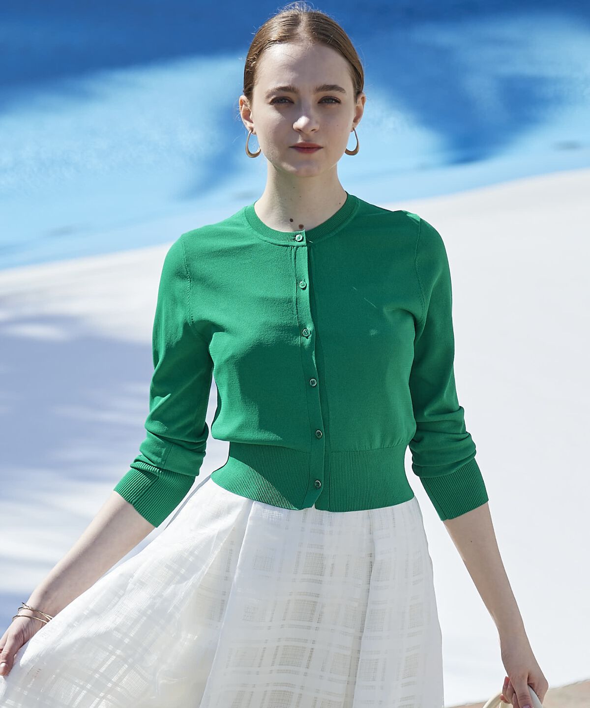 アンドクチュール「クルーネックショートカーデ」|カーディガン|