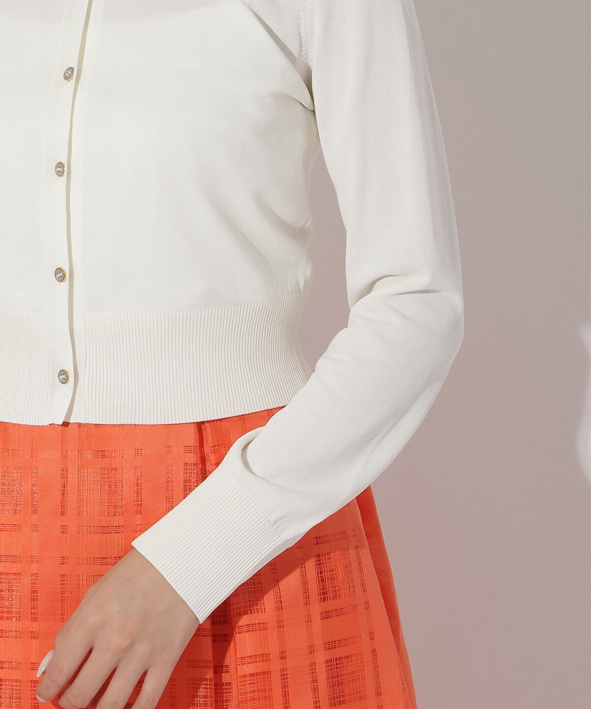 アンドクチュール「クルーネックショートカーデ」|カーディガン|