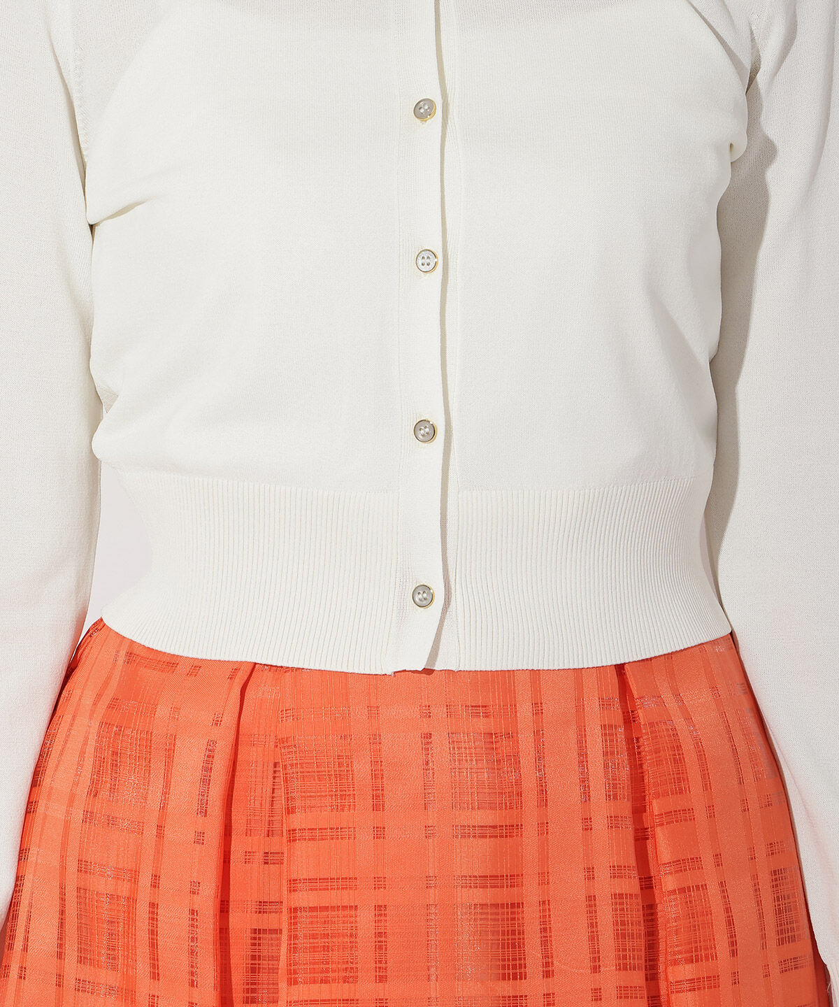 アンドクチュール「クルーネックショートカーデ」|カーディガン|