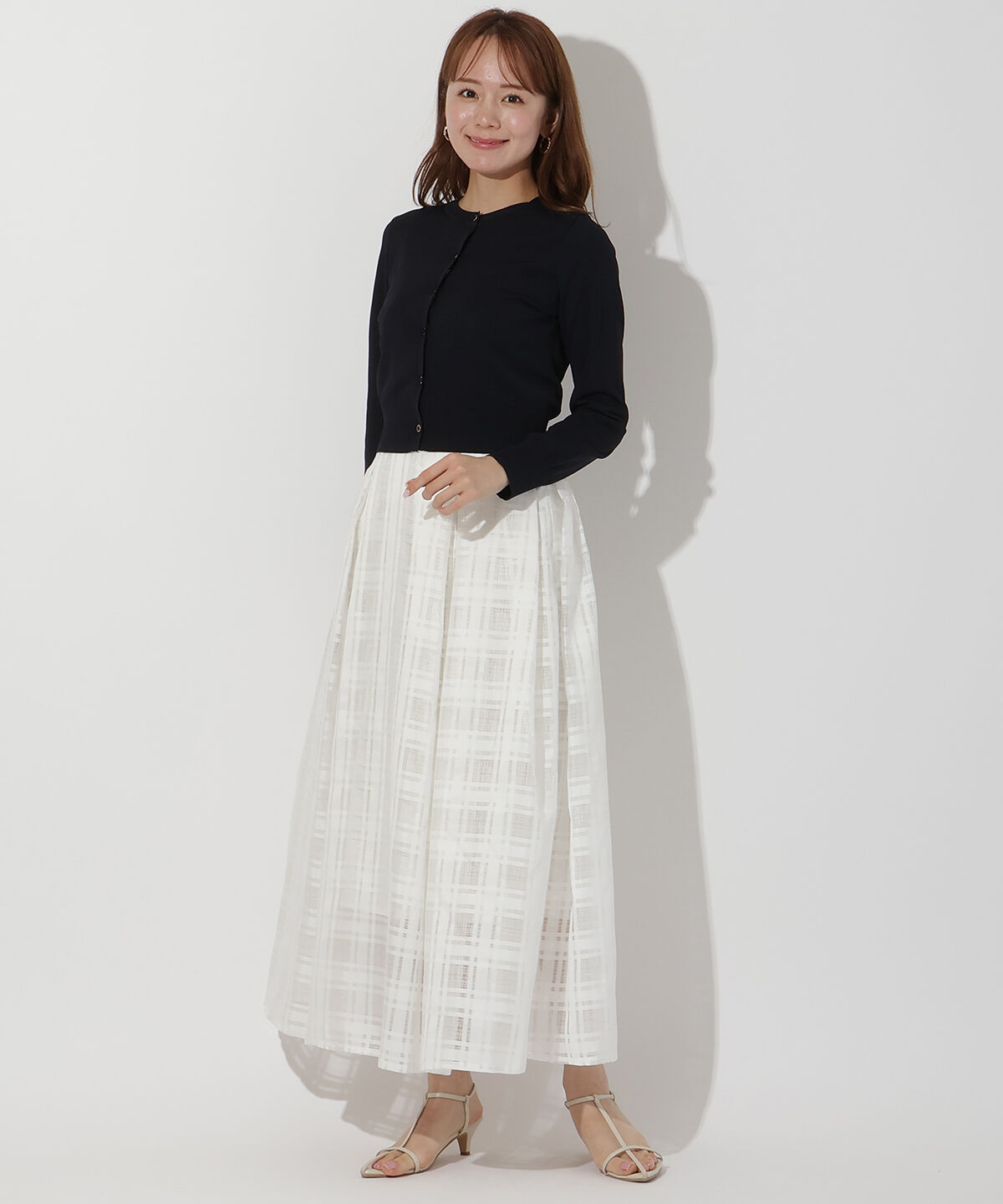 アンドクチュール「クルーネックショートカーデ」|カーディガン|