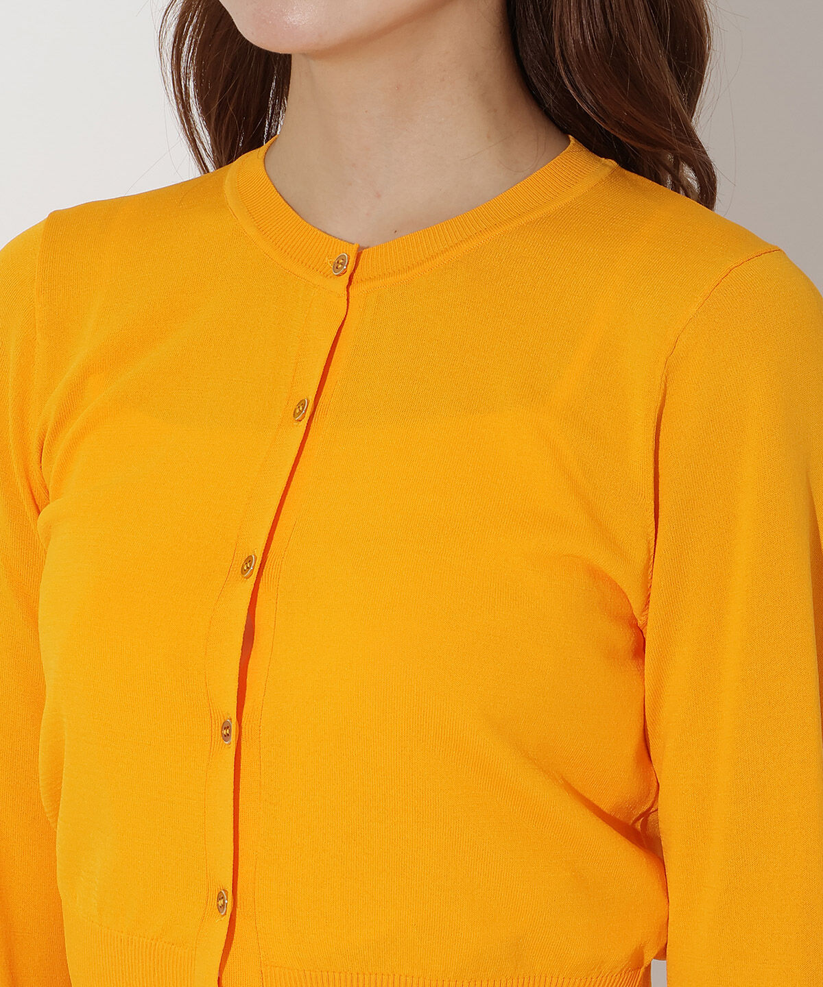 アンドクチュール「クルーネックショートカーデ」|カーディガン|