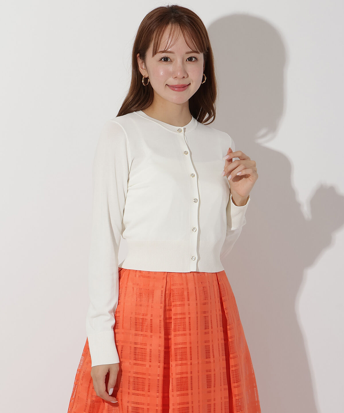 アンドクチュール「クルーネックショートカーデ」|カーディガン|